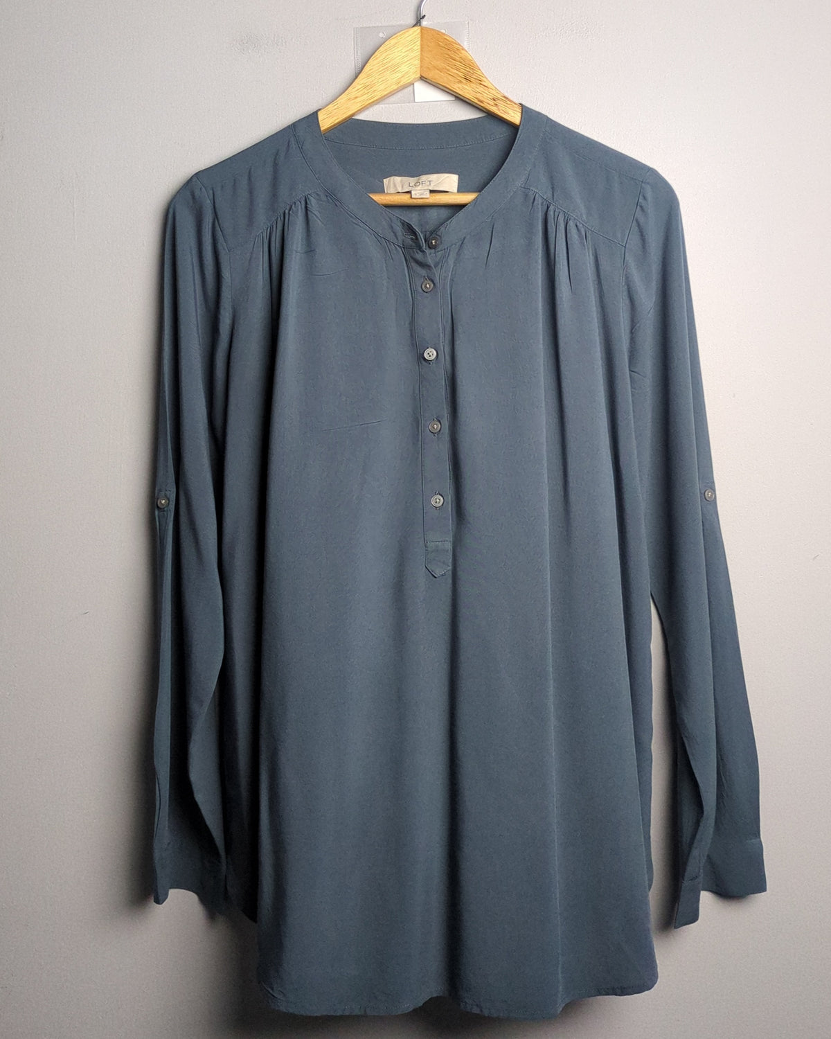Loft Blue Button Blouse