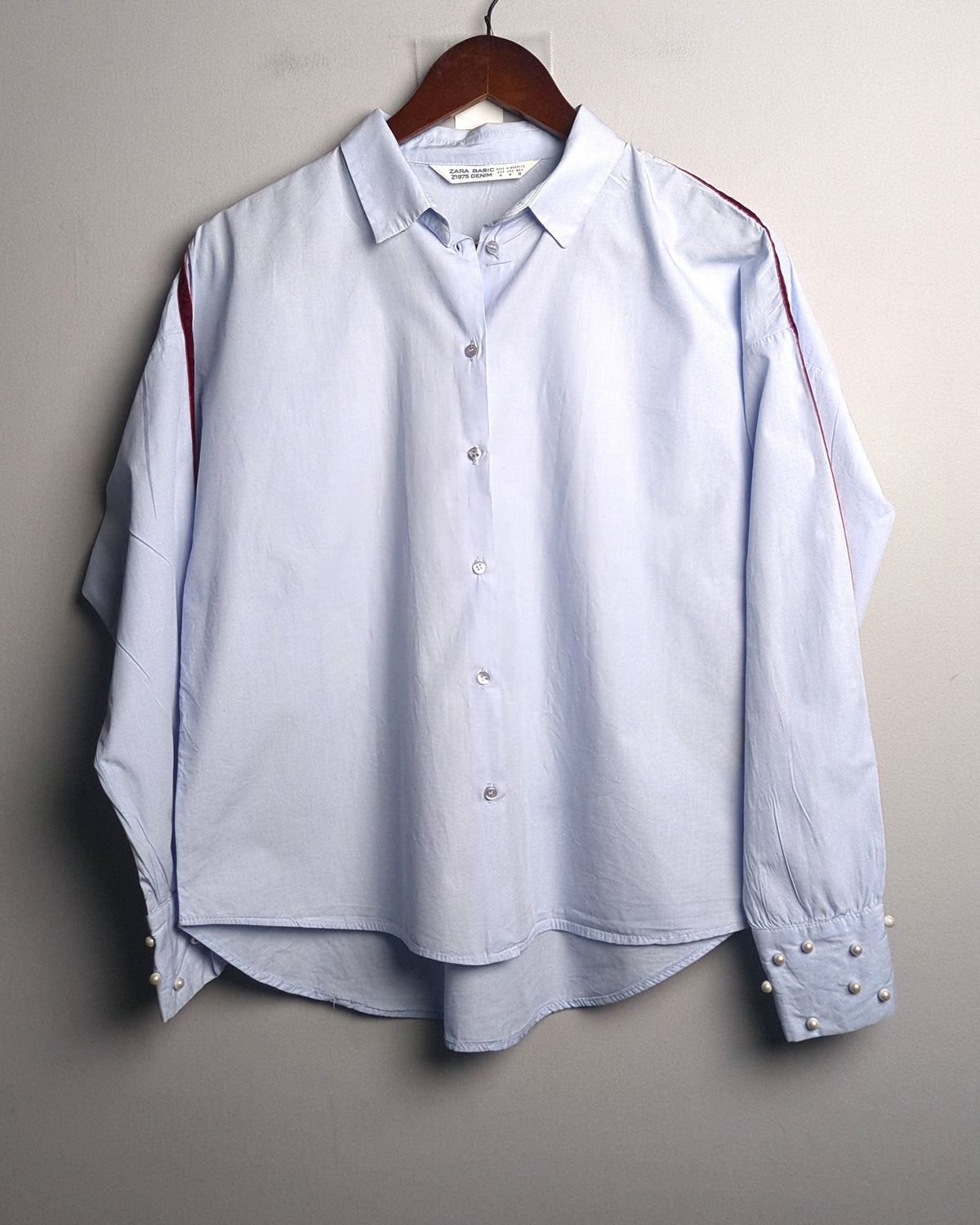 Zara Basic Blue Button Shirt