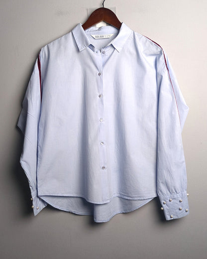 Zara Basic Blue Button Shirt