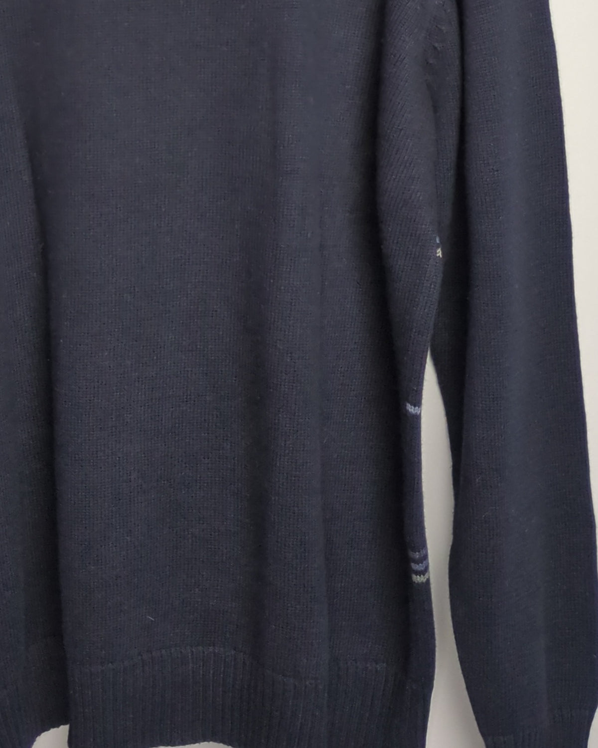 Oscar De La Renta Blue Zip Sweater