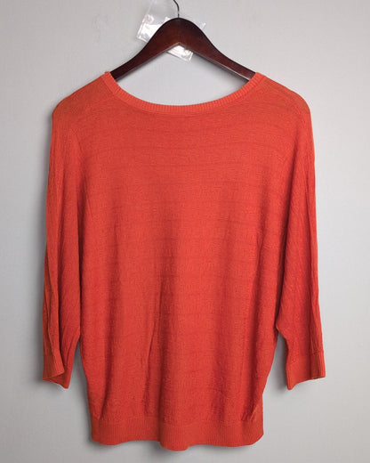 Kuetlon Orange Knitted Pullover
