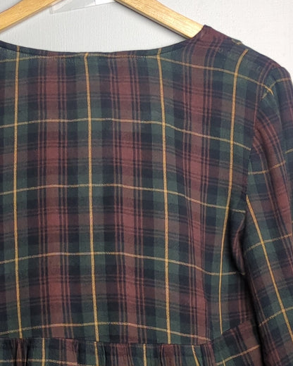 Old Navy Wine Plaid Blouse