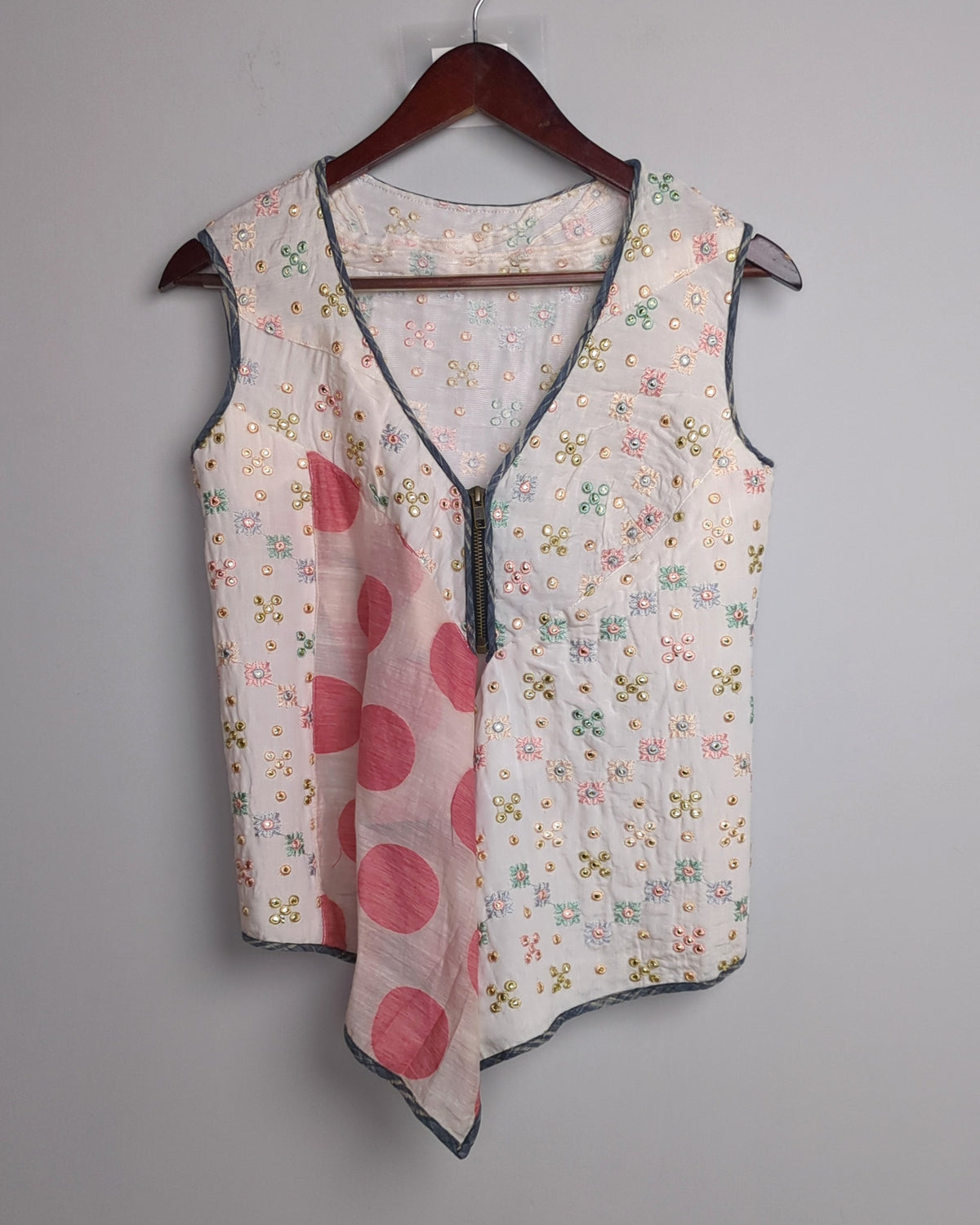 White Embroidered Waistcoat