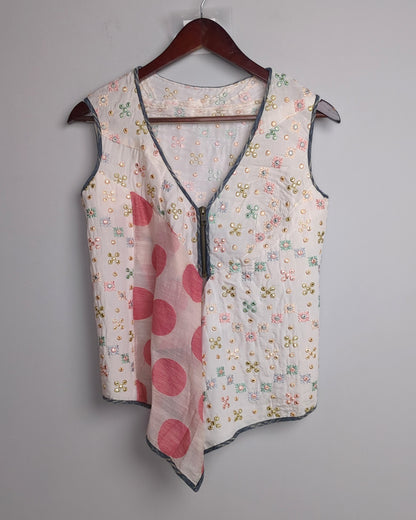 White Embroidered Waistcoat