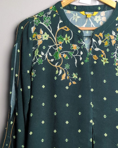 Green Floral Tunic