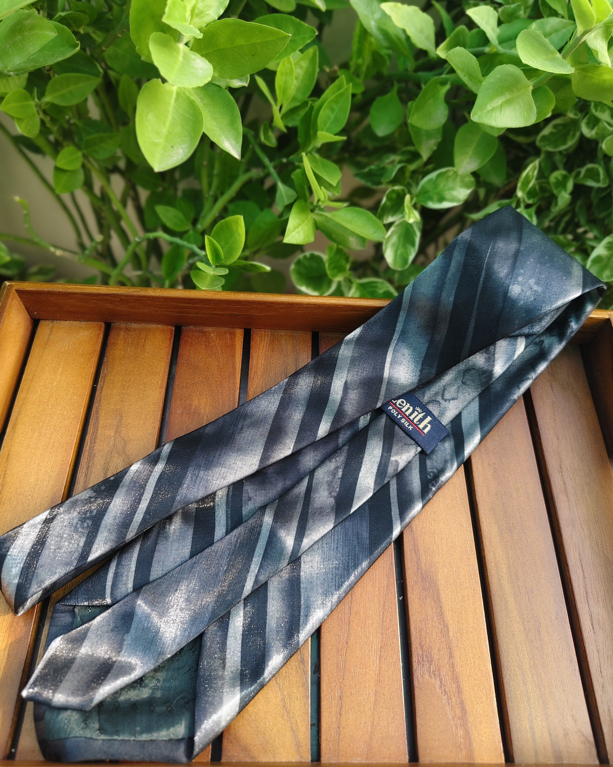 Zenith Gray Striped Necktie