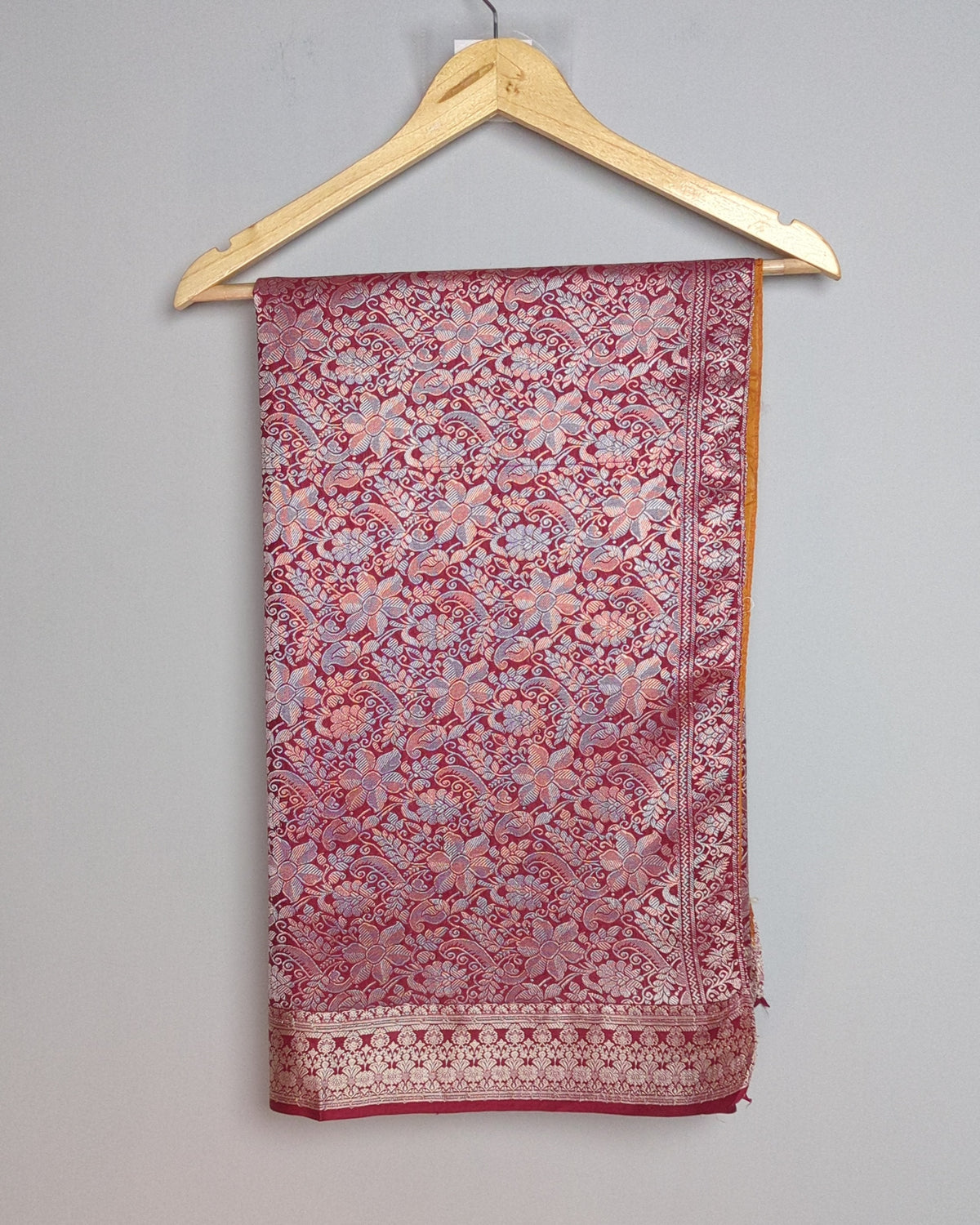 Wine Floral Saree
