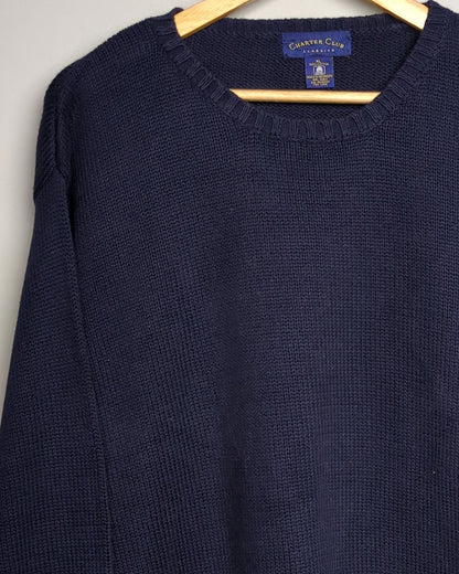 Charter Club Blue Crewneck Sweater