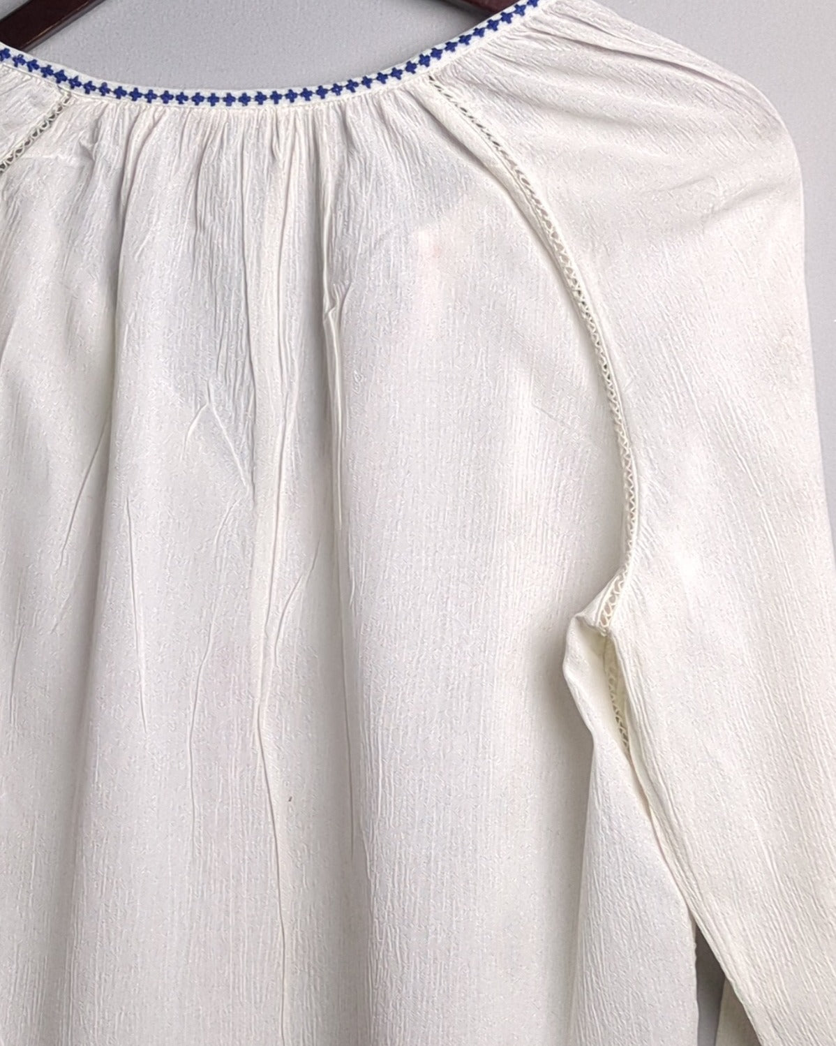 Gap White Embroidered Blouse