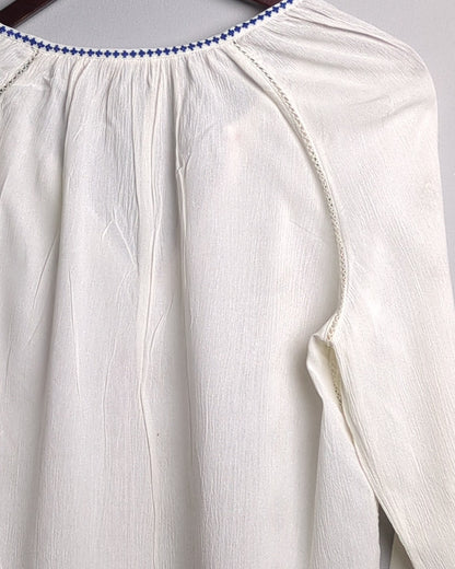 Gap White Embroidered Blouse