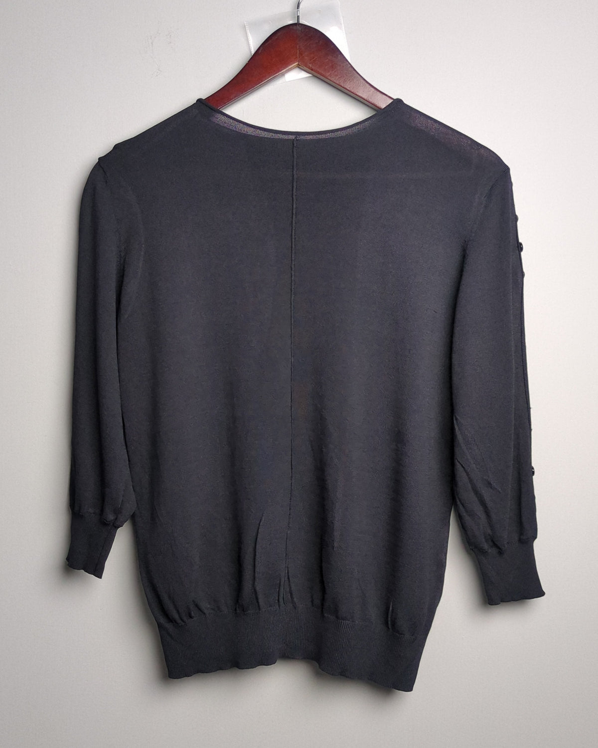 Black Button Sweater