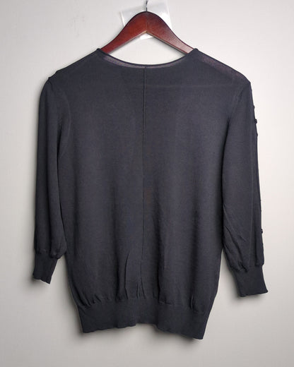 Black Button Sweater