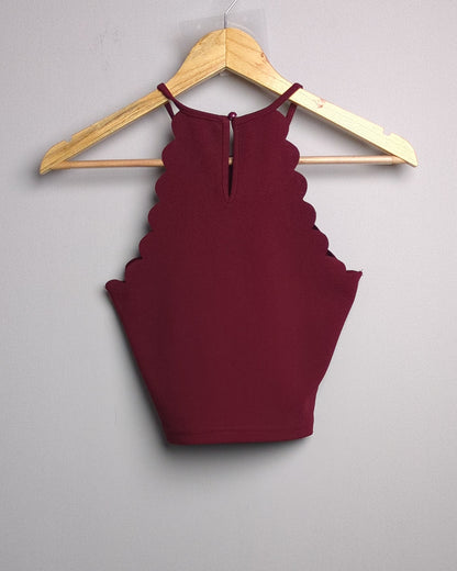 Shein Wine Halter Top