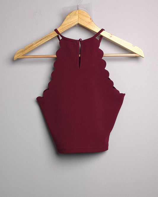 Shein Wine Halter Top