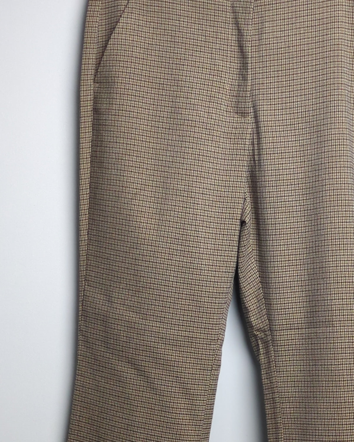 H&M Brown Checkered Trousers