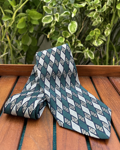 Chaps Ralph Lauren Blue Geometric Necktie