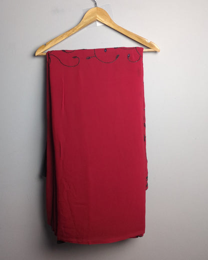 Red Embroidered Saree