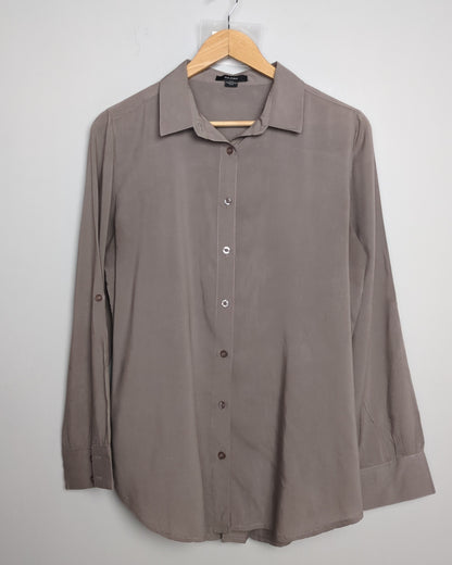 Majora Gray Button-Down Shirt