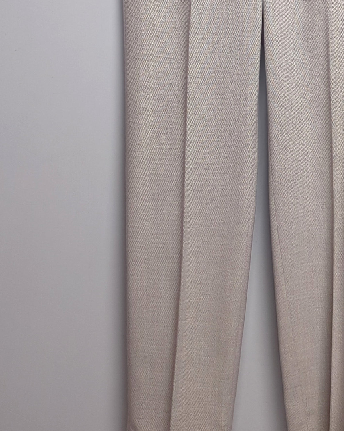 Beige Straight Leg Trousers
