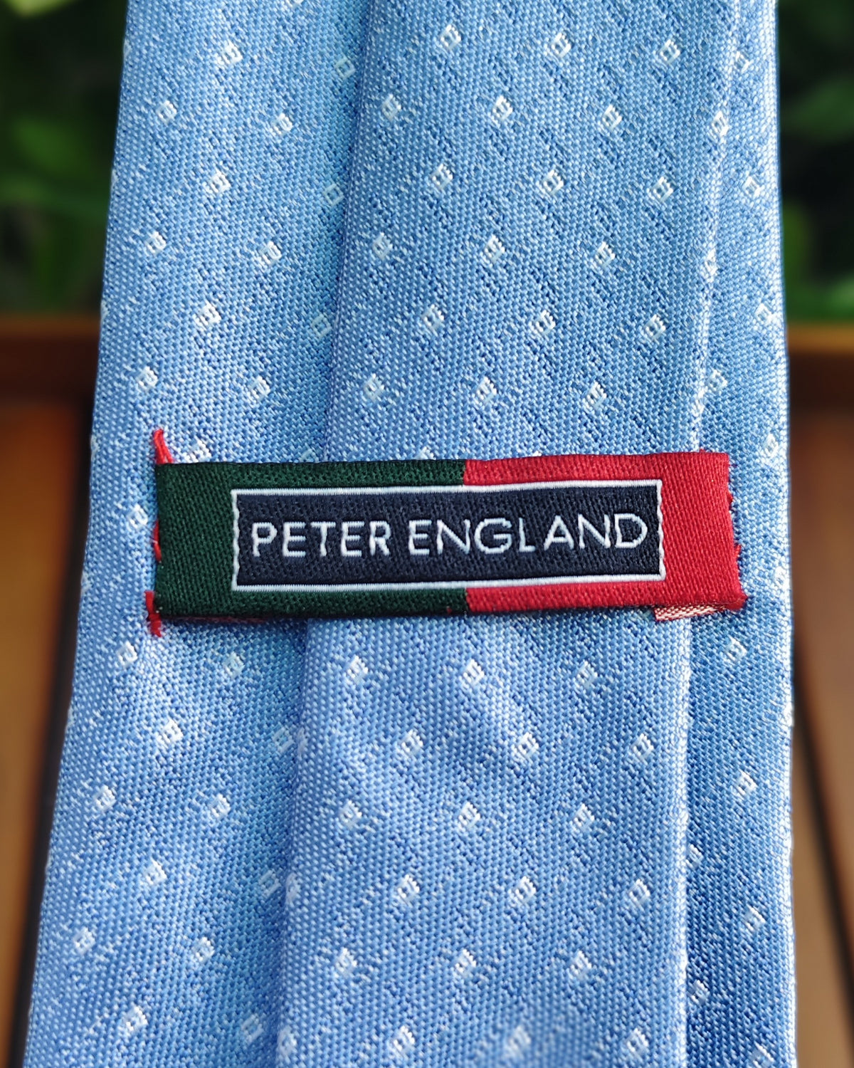 Peter England Blue Polka-Dot Tie