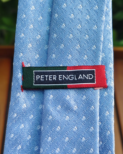 Peter England Blue Polka-Dot Tie