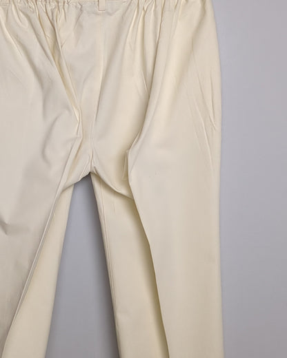 Fabindia Off-White Slim Fit Trousers