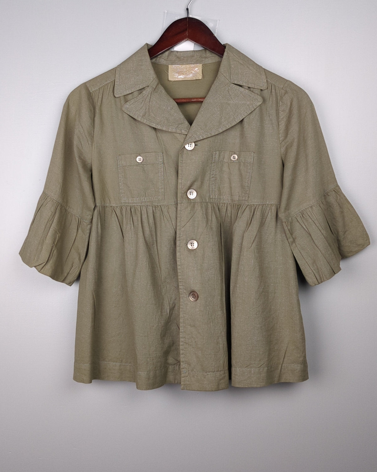 Buffalo David Bitton Green Buttoned Blouse