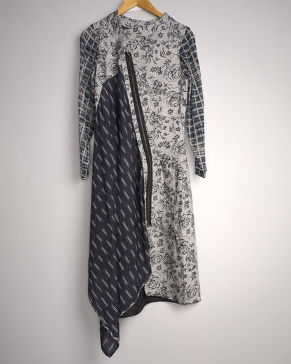 Gray Asymmetric Tunic