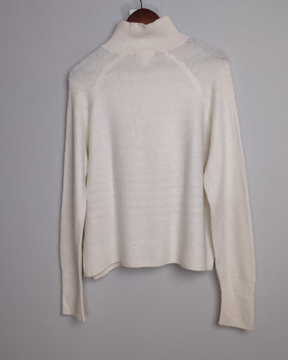H&M White Mock Neck
