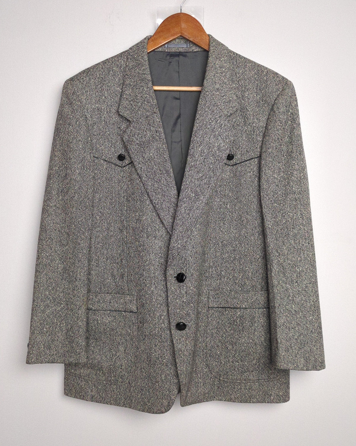 Lanvin Paris Gray Tweed Blazer
