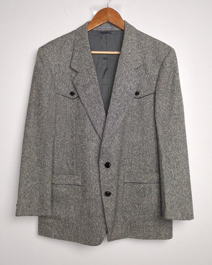 Lanvin Paris Gray Tweed Blazer