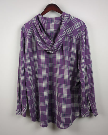 Purple Hooded Shirt