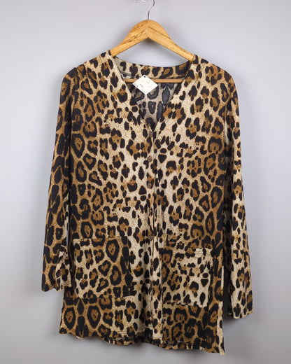 Brown Leopard Cardigan