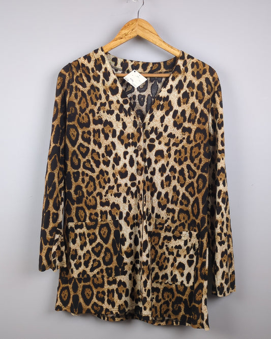 Brown Leopard Cardigan