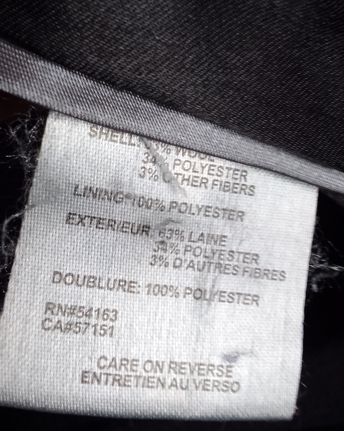 Calvin Klein Black Woolen Coat
