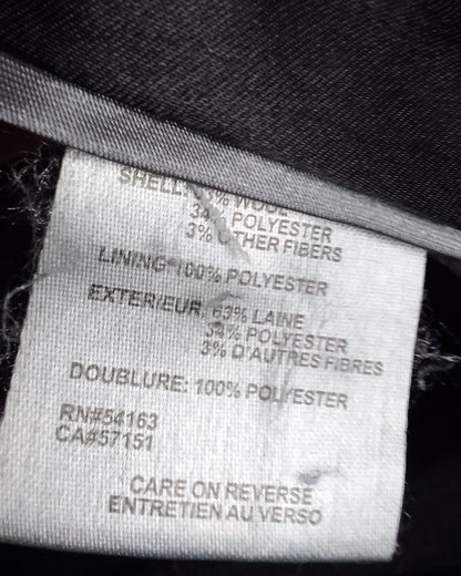 Calvin Klein Black Woolen Coat