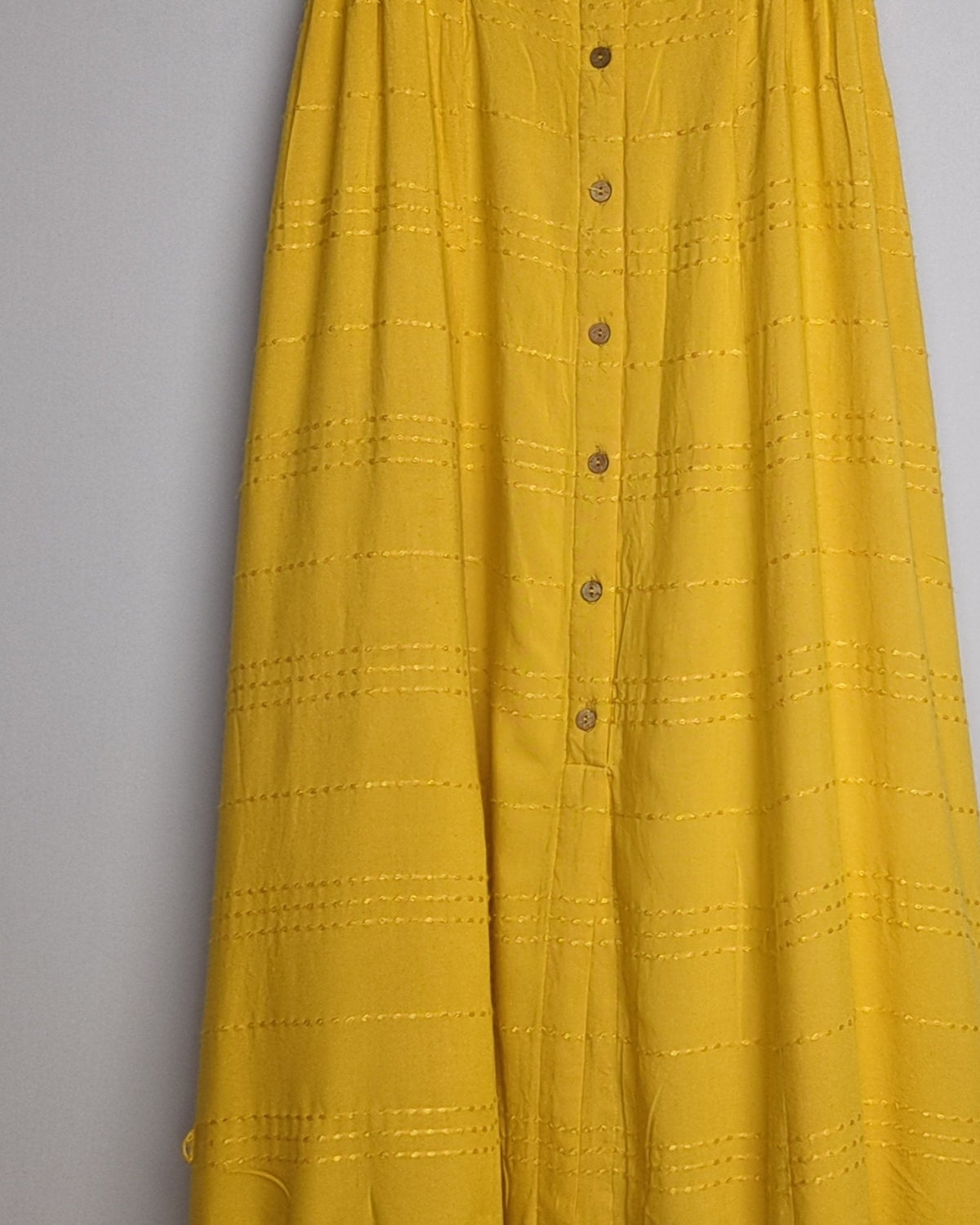 People Orange Buttoned Dress