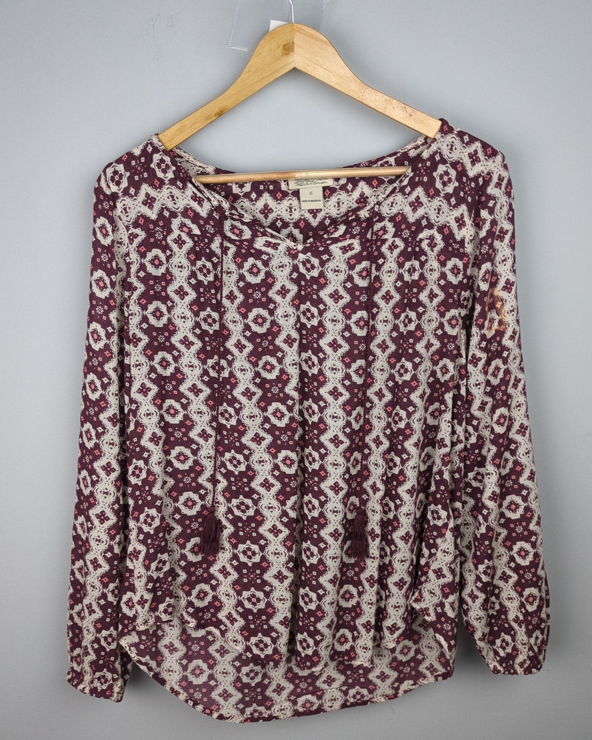 Lucky Brand Wine Printed Tunic