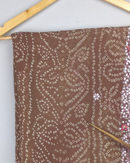Brown Embellished Saree