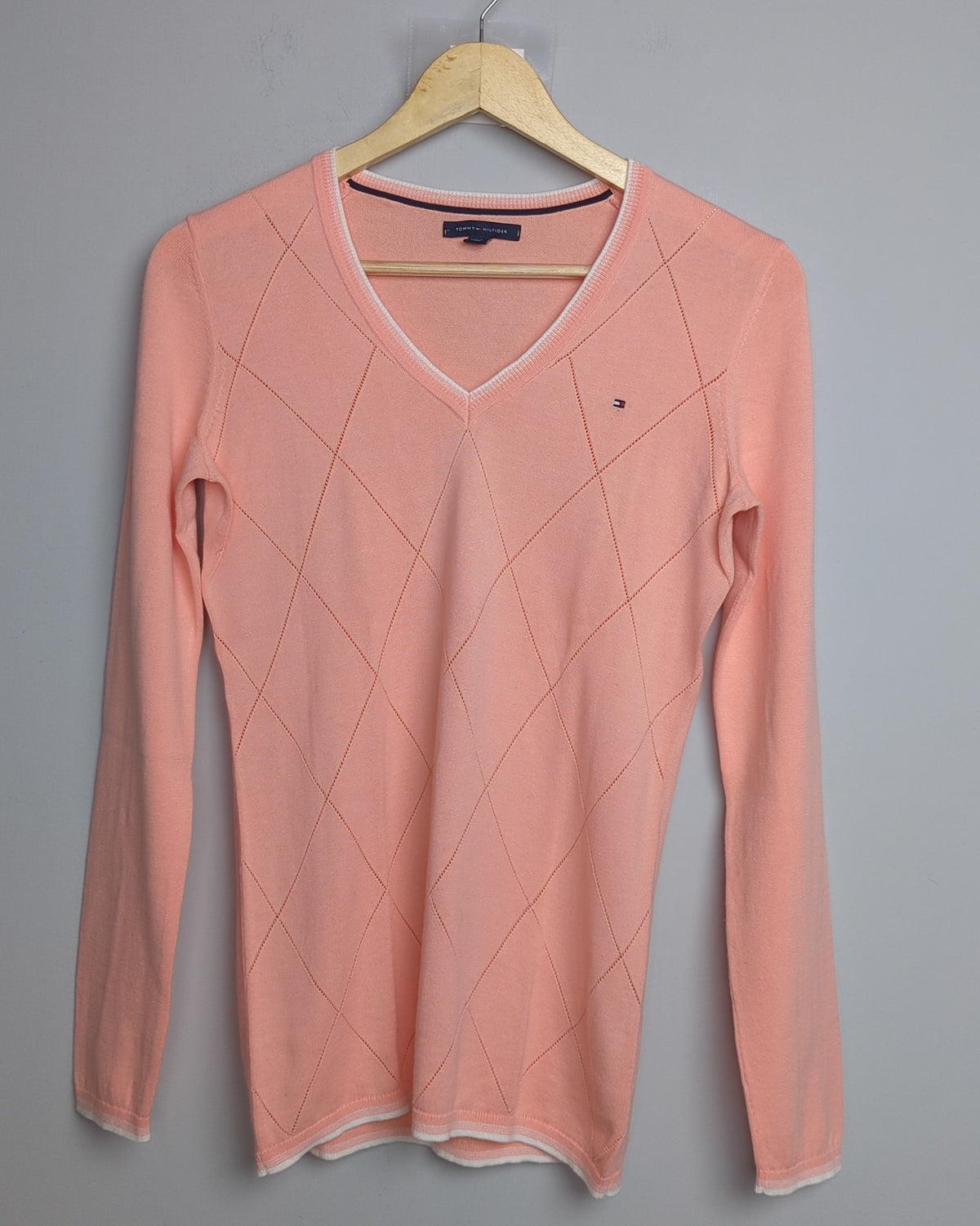 Tommy Hilfiger Pink V-Neck Sweater