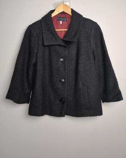 Luca Black Textured Jacket