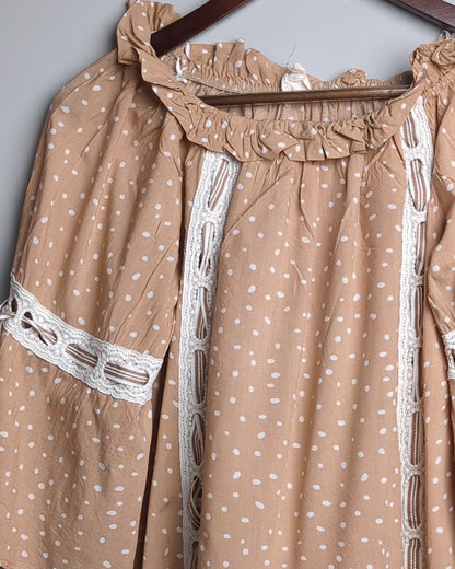 Surf Gypsy Beige Polka Top