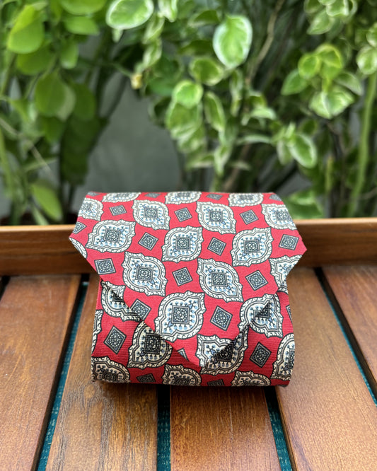 Chaps Ralph Lauren Red Patterned Necktie