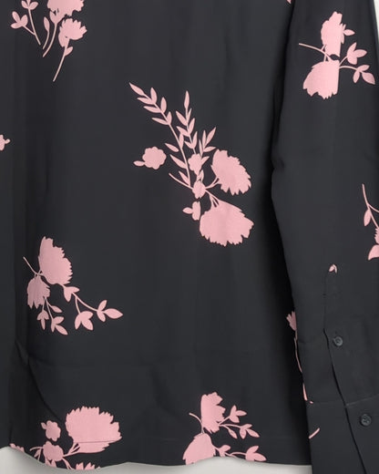 Marks And Spencer Black Floral Blouse