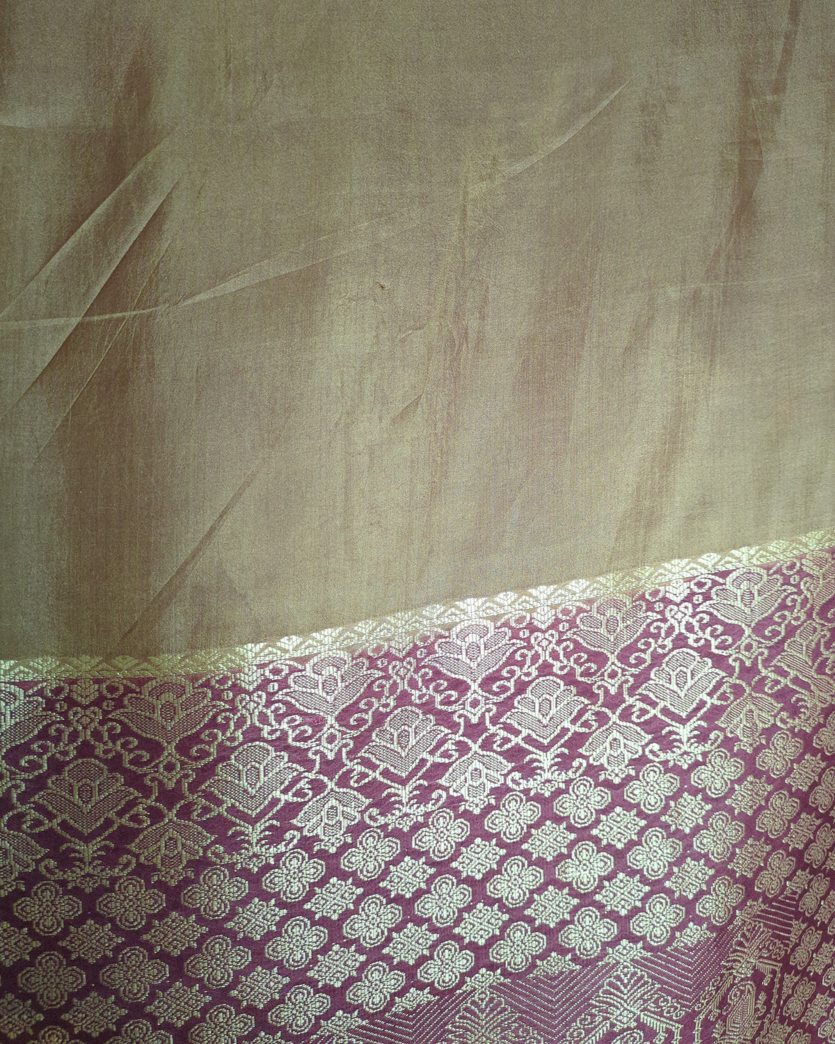 Golden and Maroon Saree