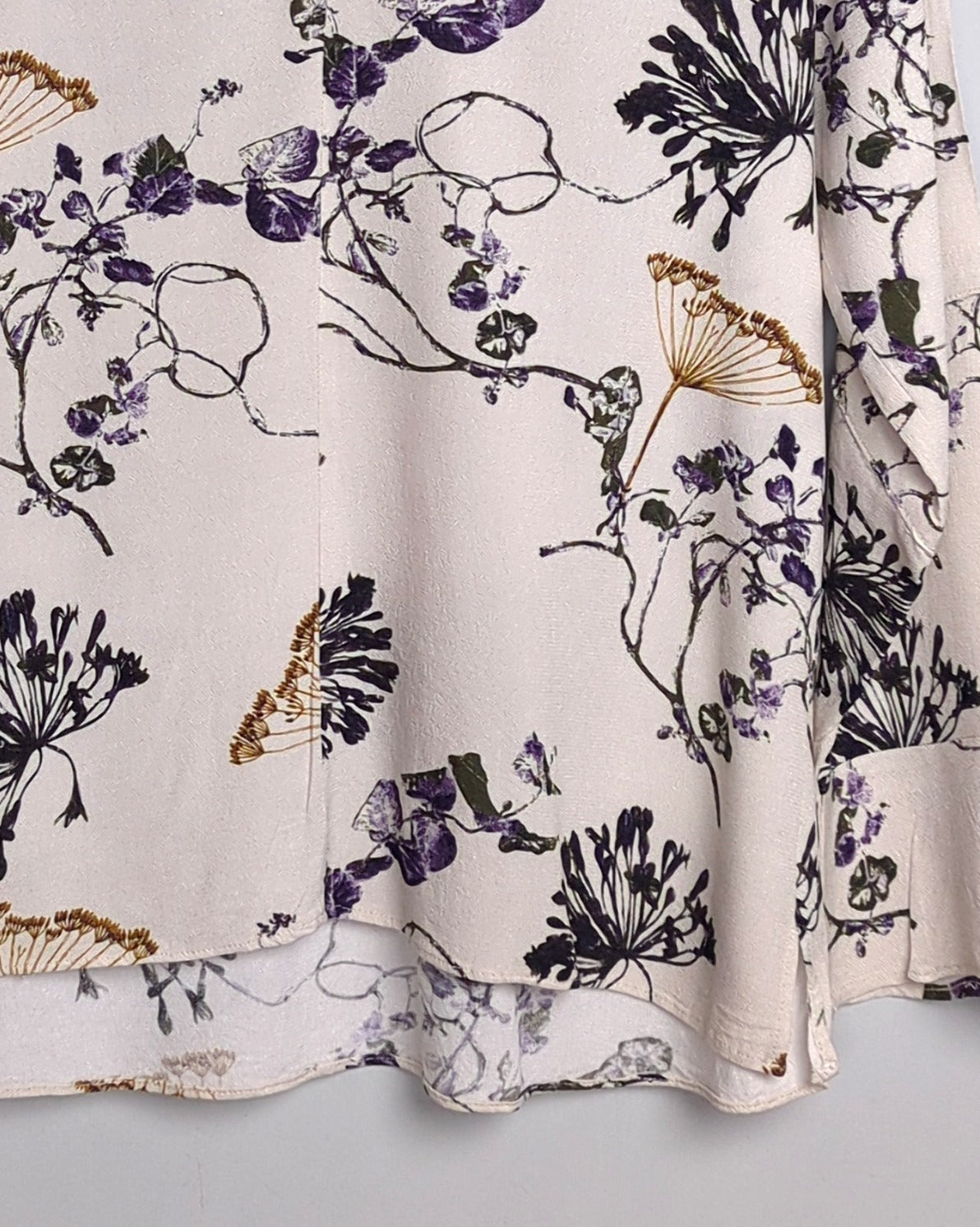 White Floral Blouse