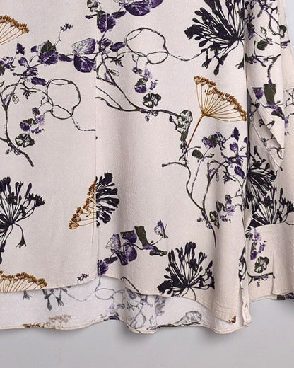 White Floral Blouse