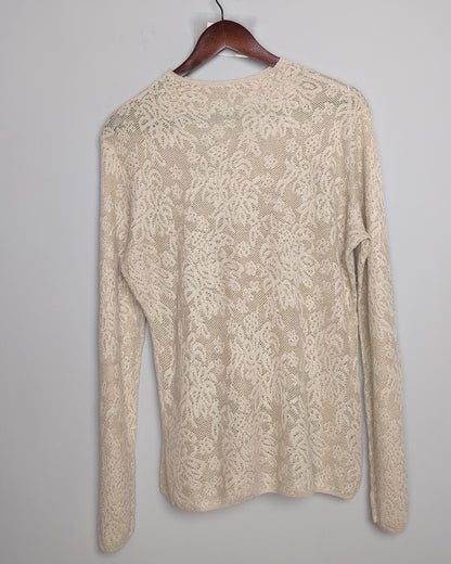 Beige Lace Top