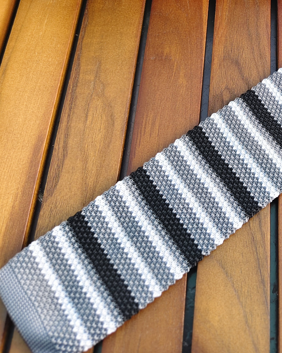 Gray Knit Necktie