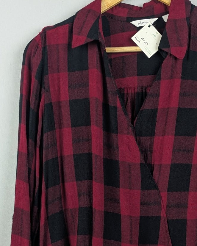 Wine Wrap Blouse